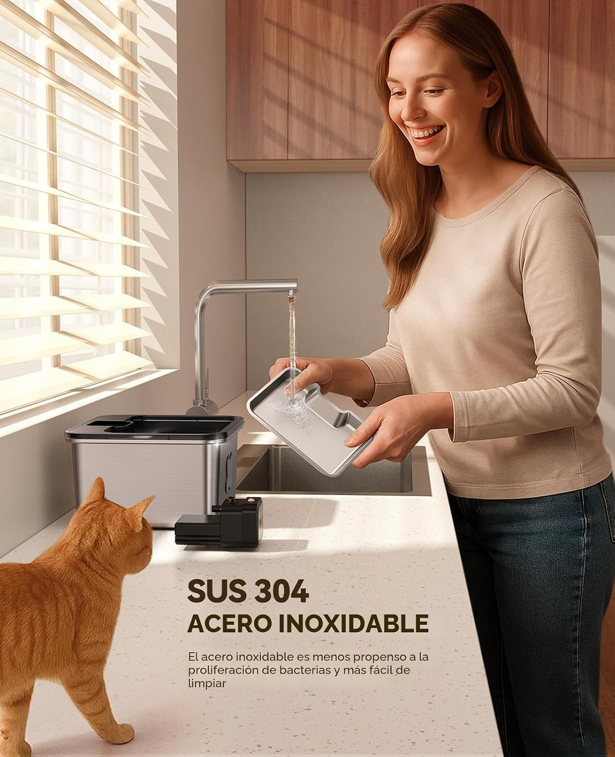Fuente de Agua para Gatos Inalámbrica + 6 Filtros: [Filtro Visual]...