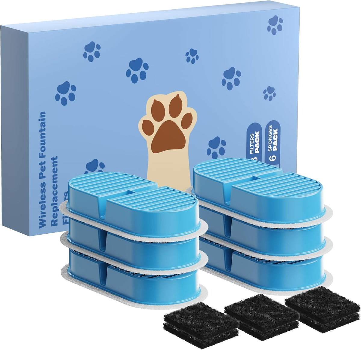 Filtros de Reemplazo para Fuente de Agua para Gatos: VKIMISS Paquet...