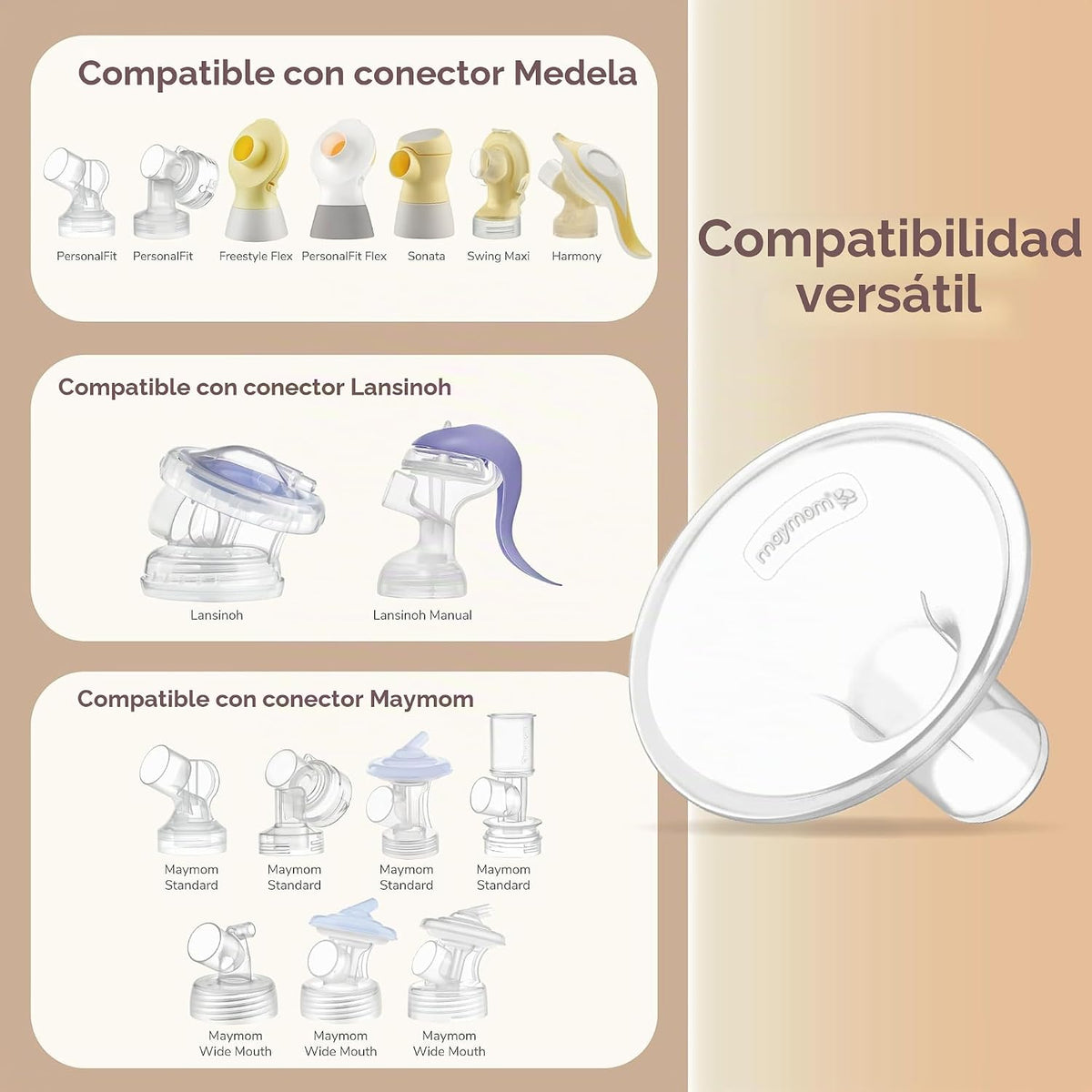 Maymom MyFit 16 mm Protectores Pequeños, Compatibles con Sacaleches...