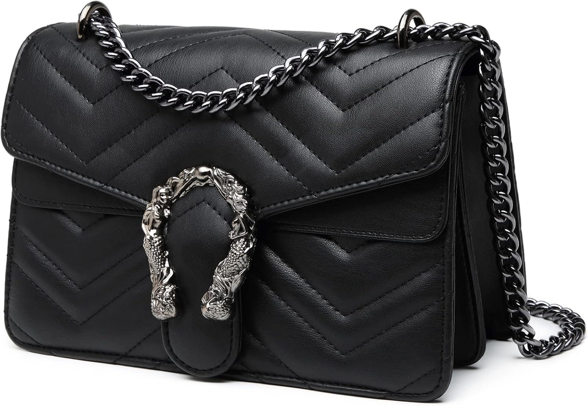 MYHOZEE Crossbody Bags for Women - Snake Printed Clutch Purses Leat...