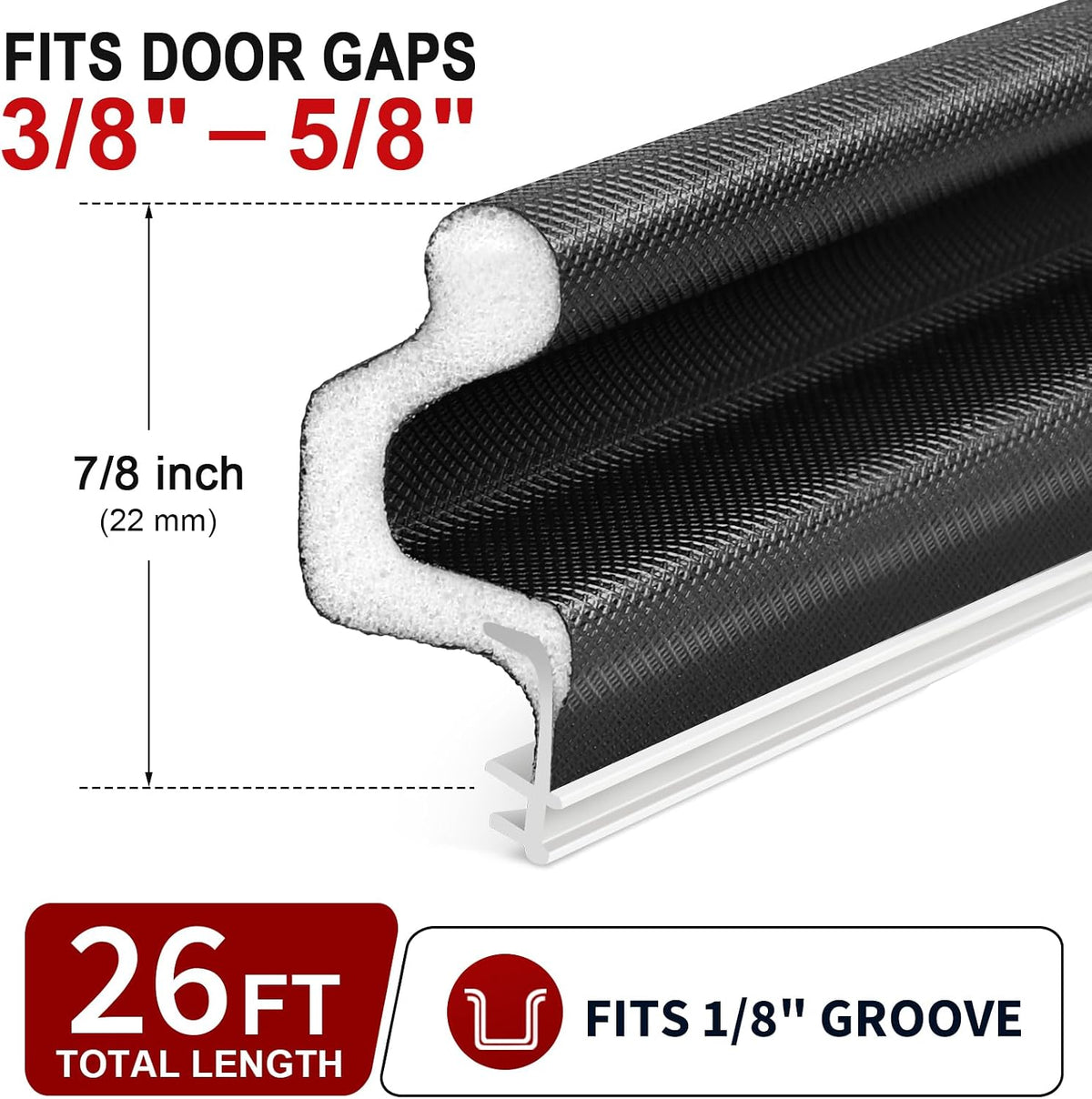 Versión Plus 40 pies de Burlete para Puertas y Ventanas Extra Grues...