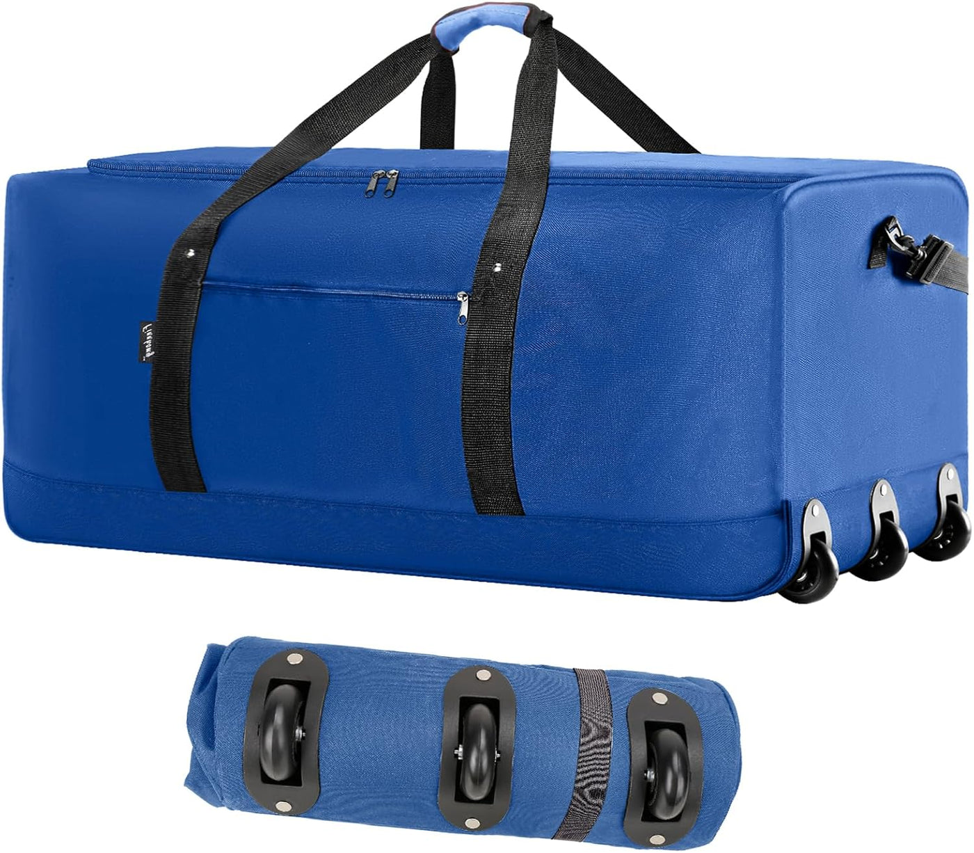 Finnhomy Bolsa de Lona Rodante Plegable de 120L con 3 Ruedas, Bolsa...