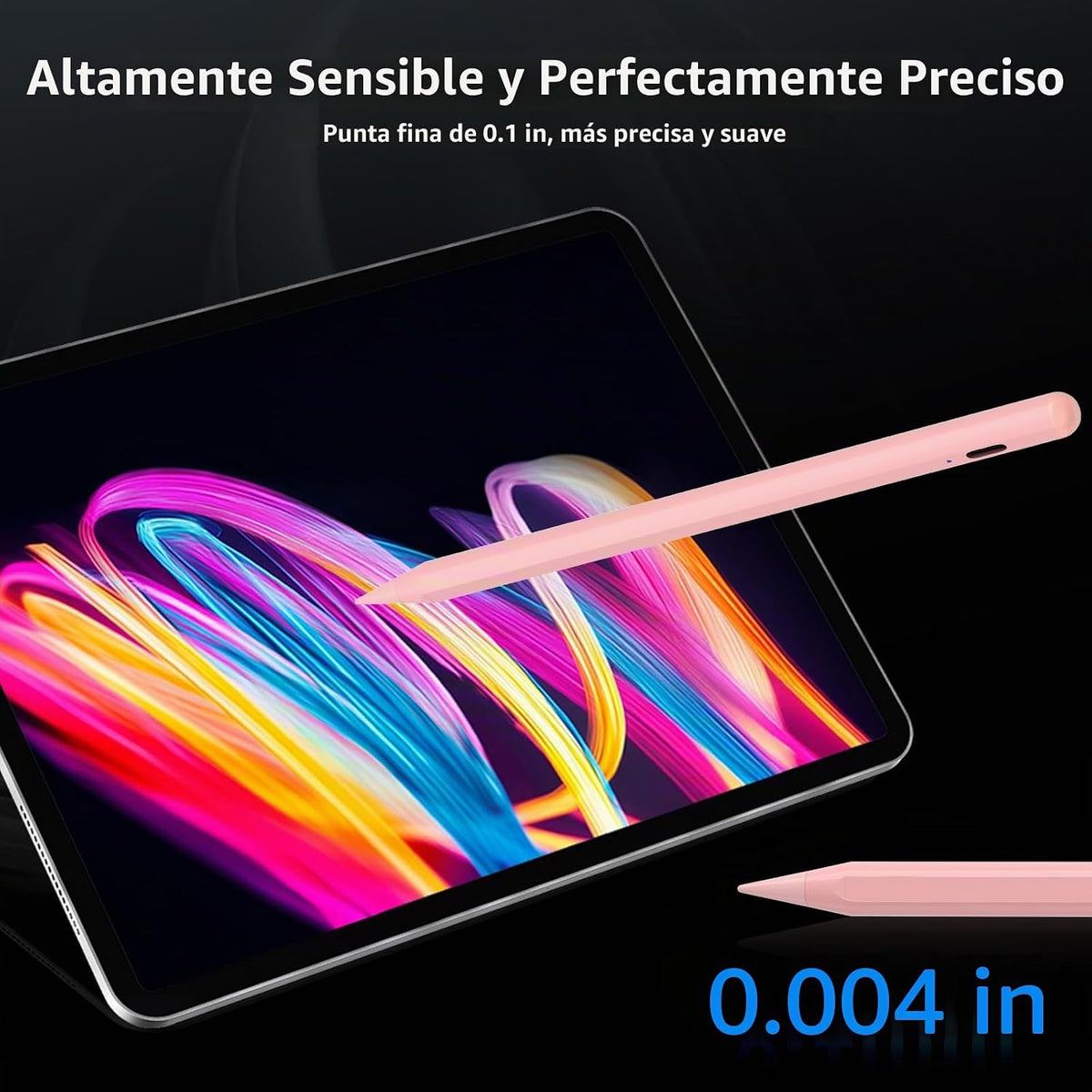 Lápiz óptico para iPad 2018-2026, 2 iPencil de carga rápida USB-C c...
