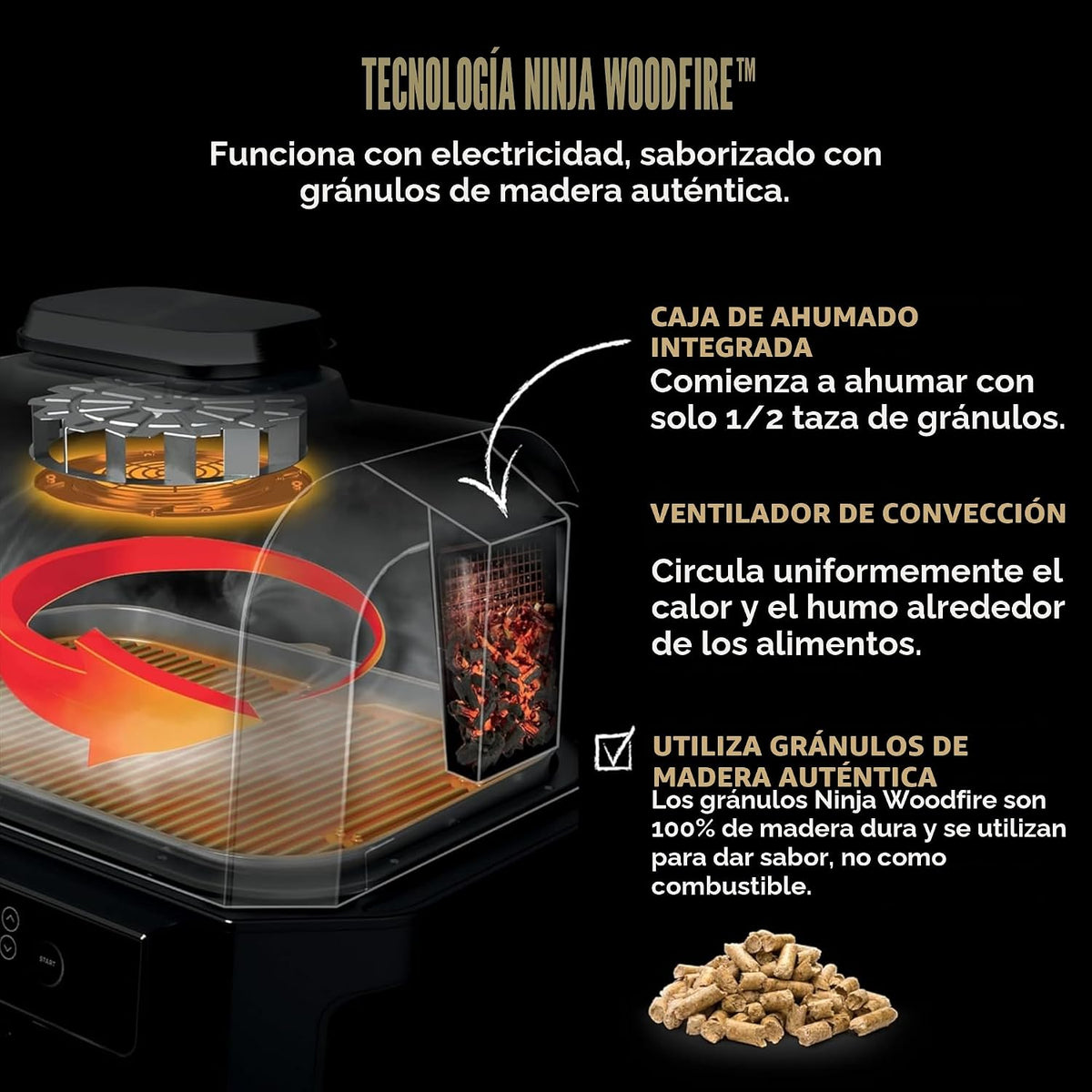Ninja Woodfire ProConnect Premium XL - Parrilla y ahumador para ext...