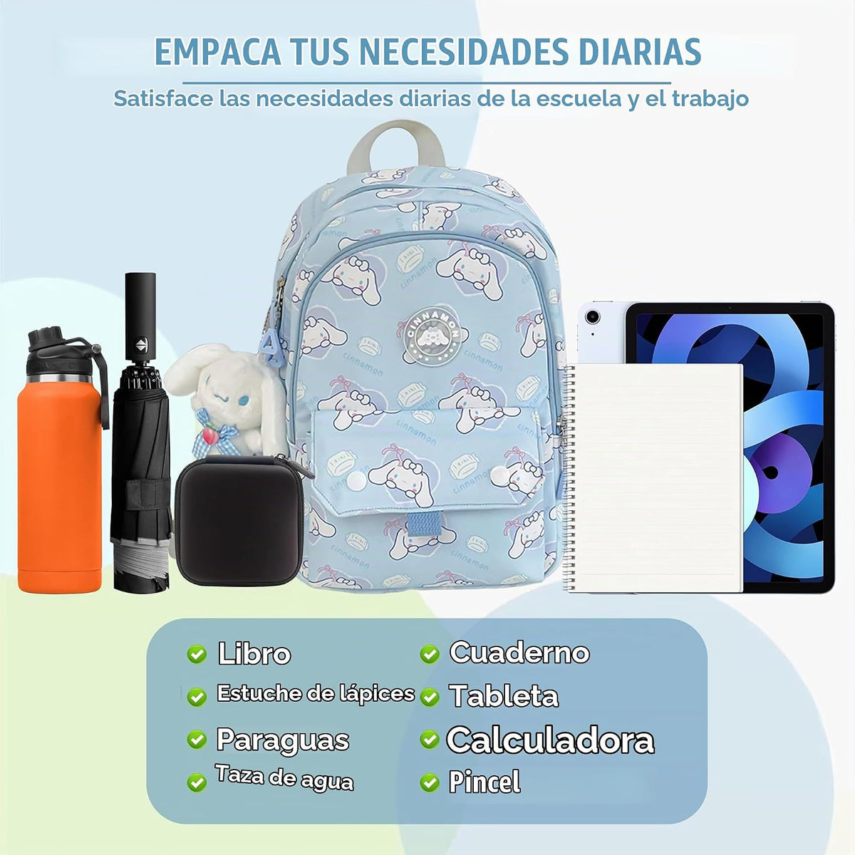 trettitre Mochila linda de anime para estudiantes, bolsa de viaje c...