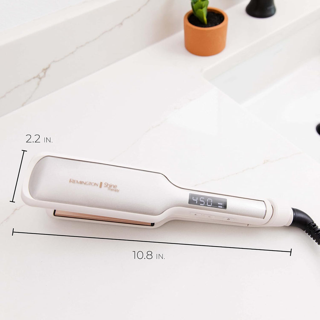 Remington Shine Therapy Plancha de cabello de 2 pulgadas, aceite de...