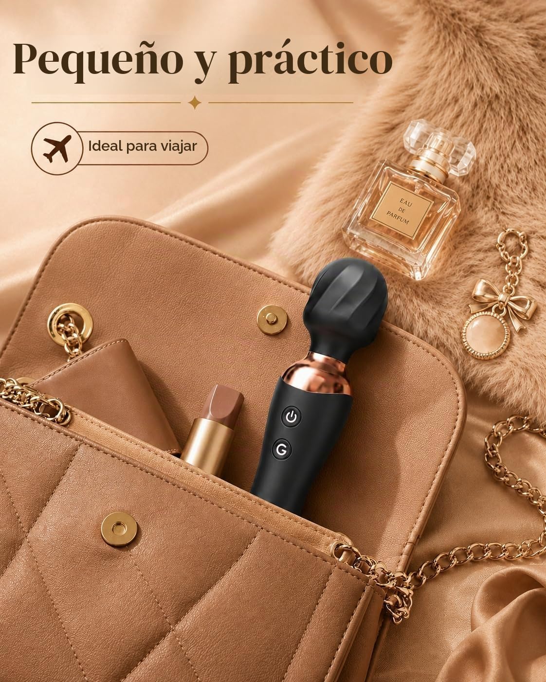 MOOLIGIRL Masajeador de mano vibrador de doble extremo, herramienta...