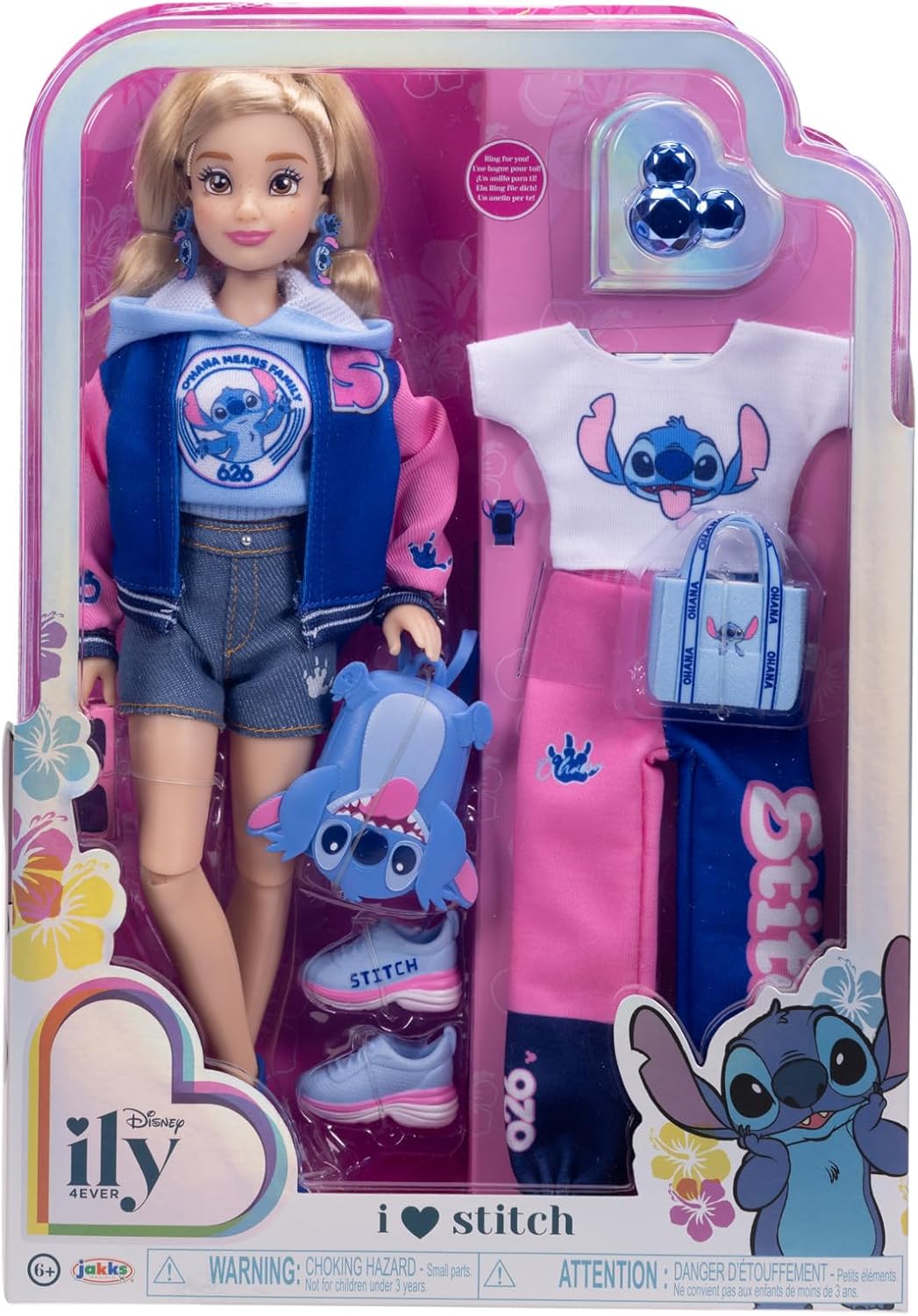 Disney ILY 4ever Muñecas de Moda de Stitch con Chaqueta Varsity de...