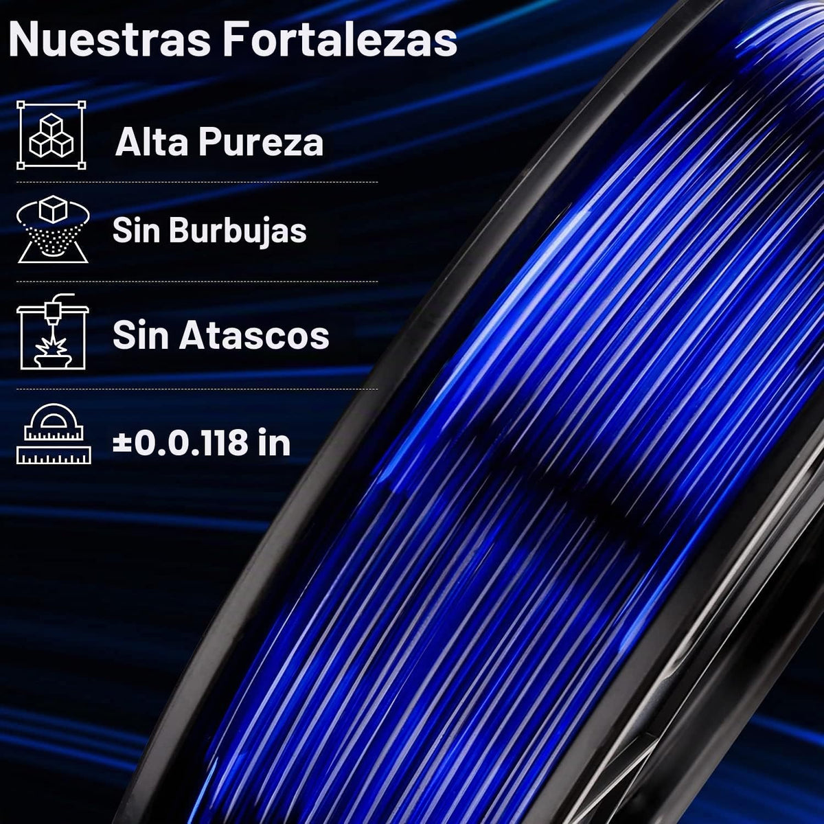 AMOLEN - Paquete de 4 carretes de filamento de PETG para impresora...