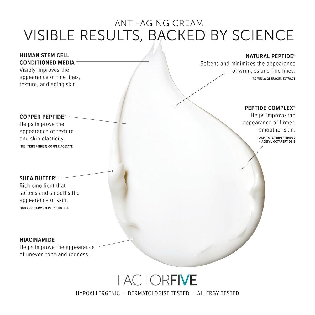FACTORFIVE Crema antiedad con factores de crecimiento de células ma...