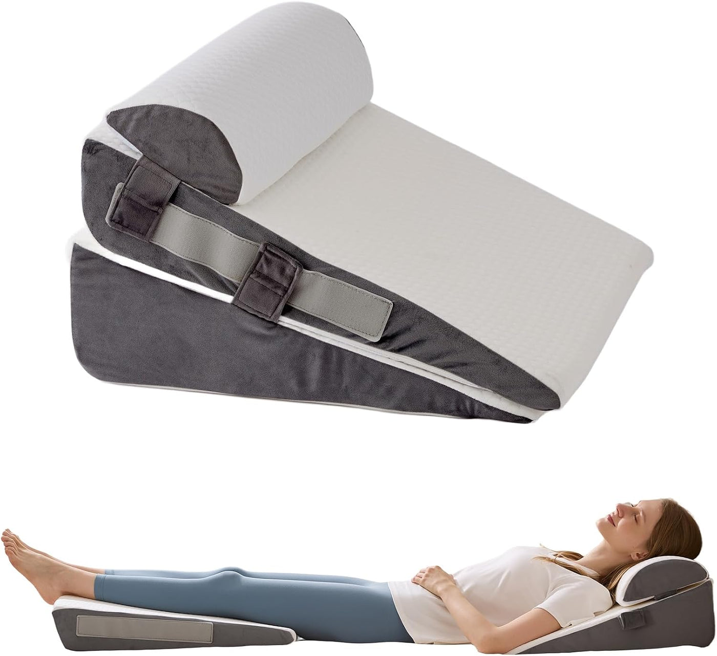 WGAKCED Juego de 3 almohadas en forma de cuña para después de la ci...