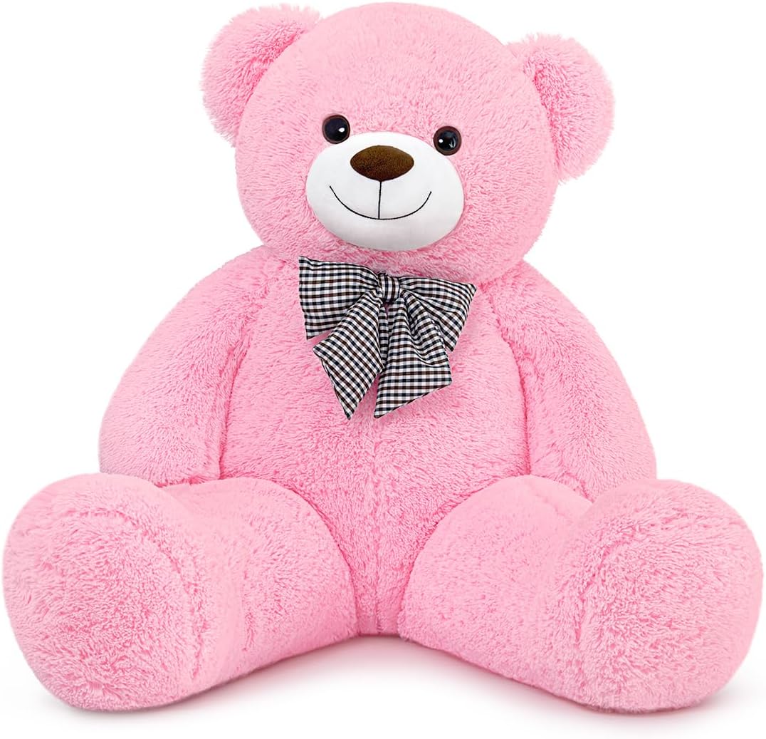 Oso de peluche gigante rosa de 4 pies, lindo animal de peluche gran...