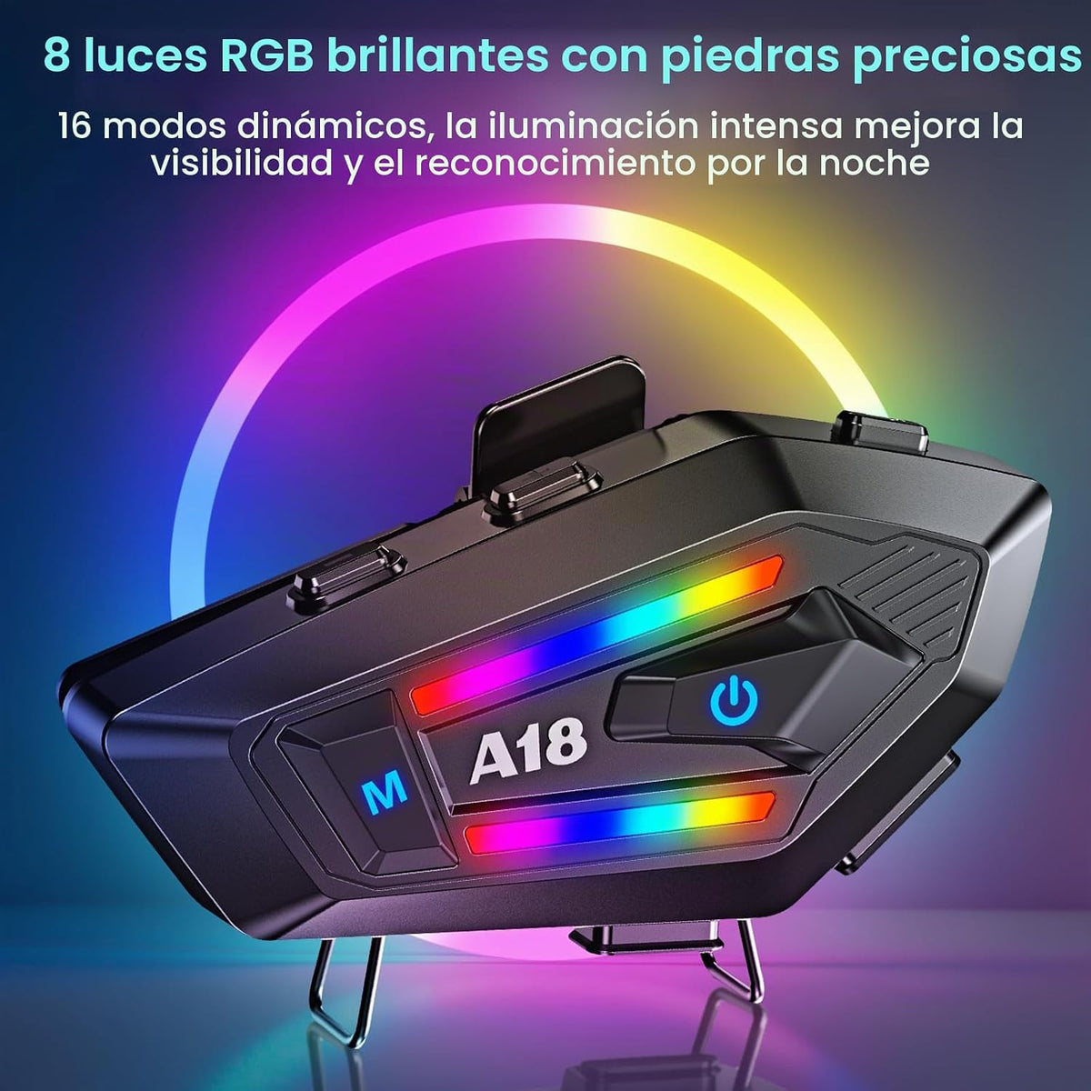 AURISOM Auriculares Bluetooth para casco de motocicleta con 2 tipos...