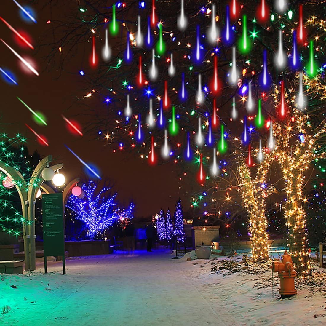 Adecorty Luces de Navidad para Exteriores Certificadas UL 24 Tubos...