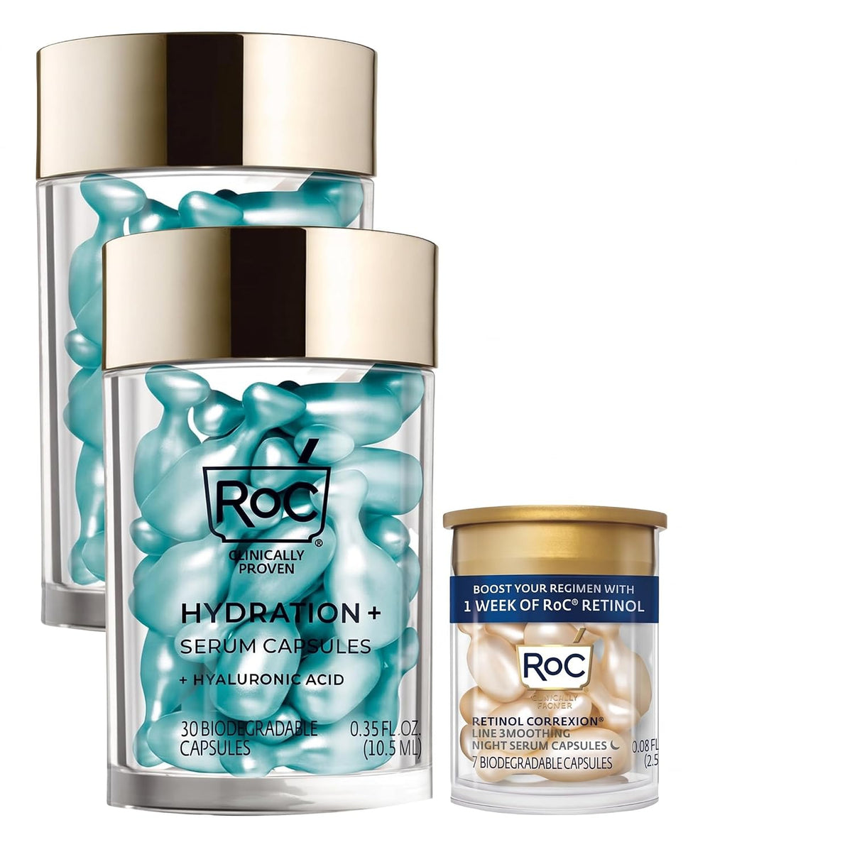 RoC Multi Correxion - Cápsulas de suero nocturno de ácido hialuróni...