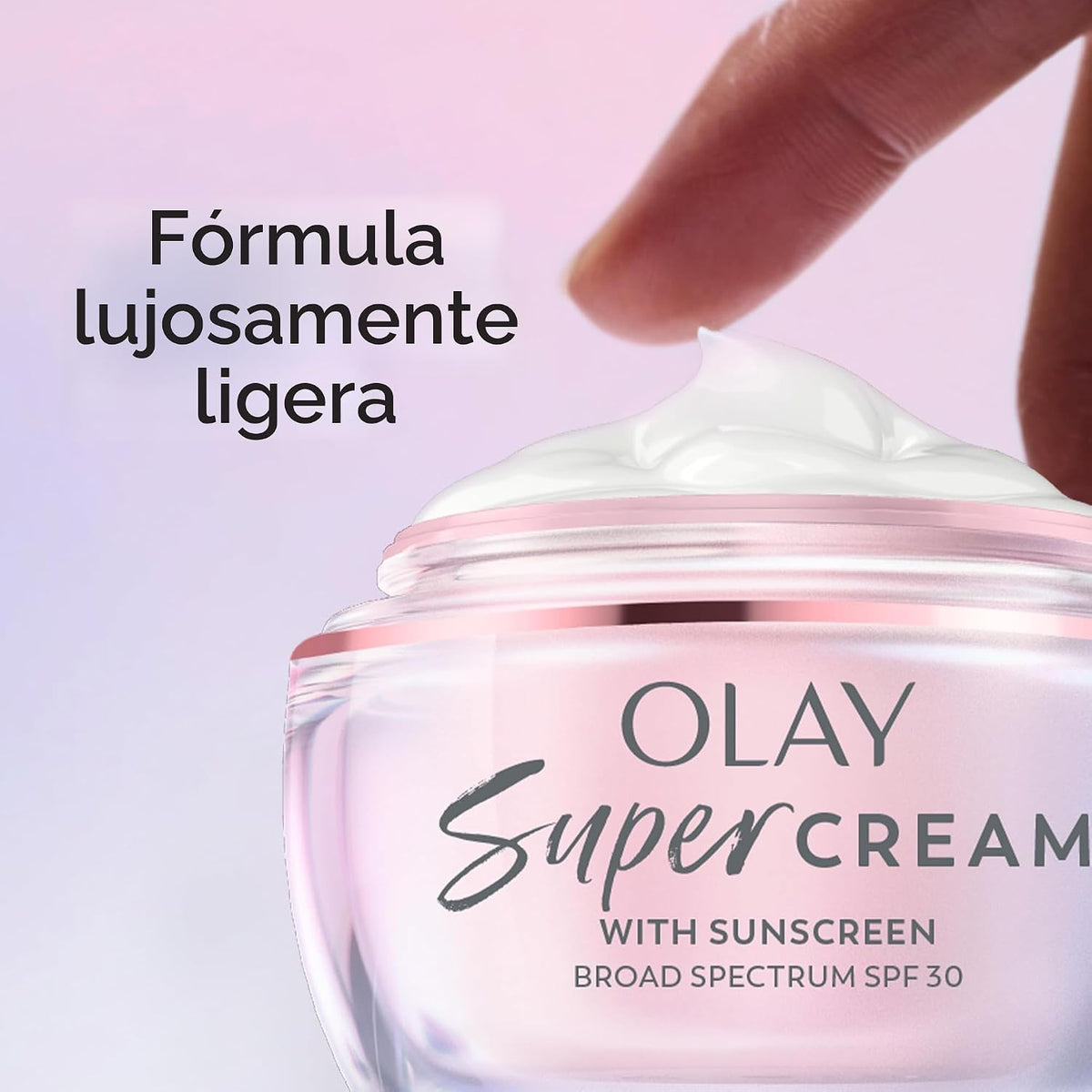 Olay Crema Súper con Protector Solar SPF 30, Tamaño de Prueba, Hidr...