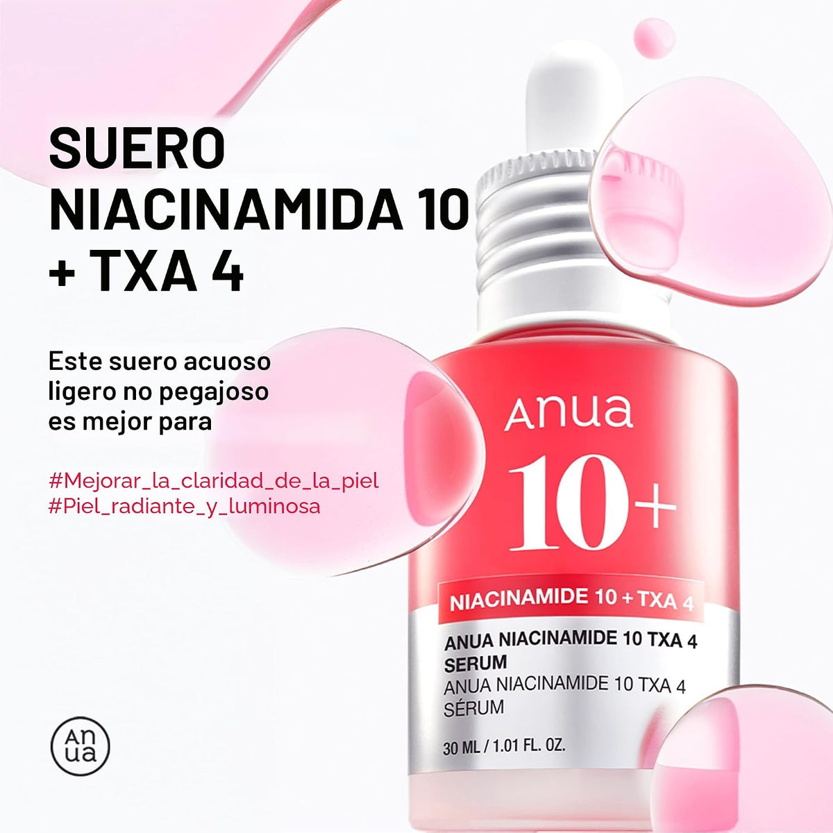 Kit para principiantes de piel de vidrio de 3 pasos Anua | Limpiado...