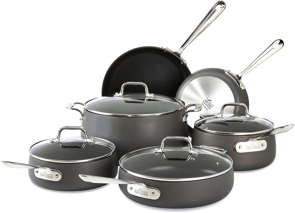 All-Clad HA1 - Juego de utensilios de cocina anodizados duros antia...