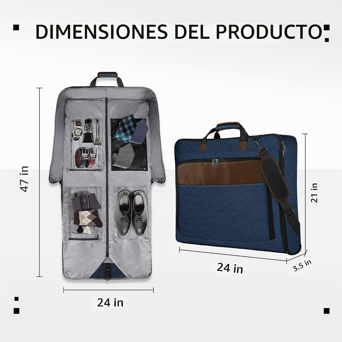 MATEIN Bolsas para Ropa de Viaje, Bolsa Grande Convertible de Equip...