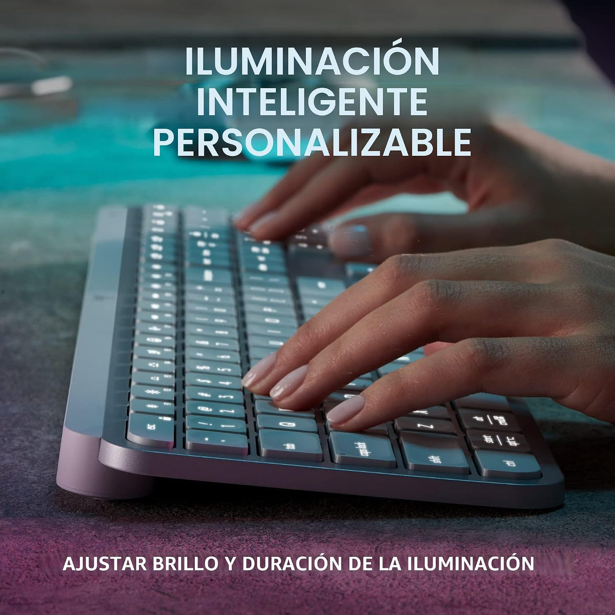 Logitech MX Keys S Teclado Inalámbrico Perfil Bajo Fluido Preciso -...