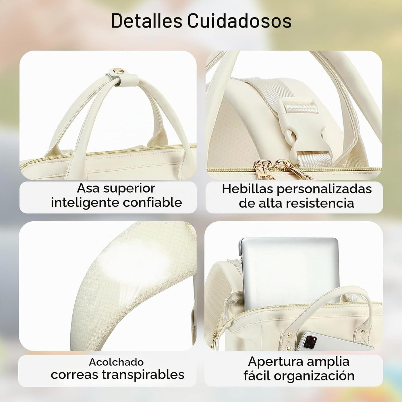 AIJIEKE Bolsa de pañales, mochila grande para pañales de bebé de gr...