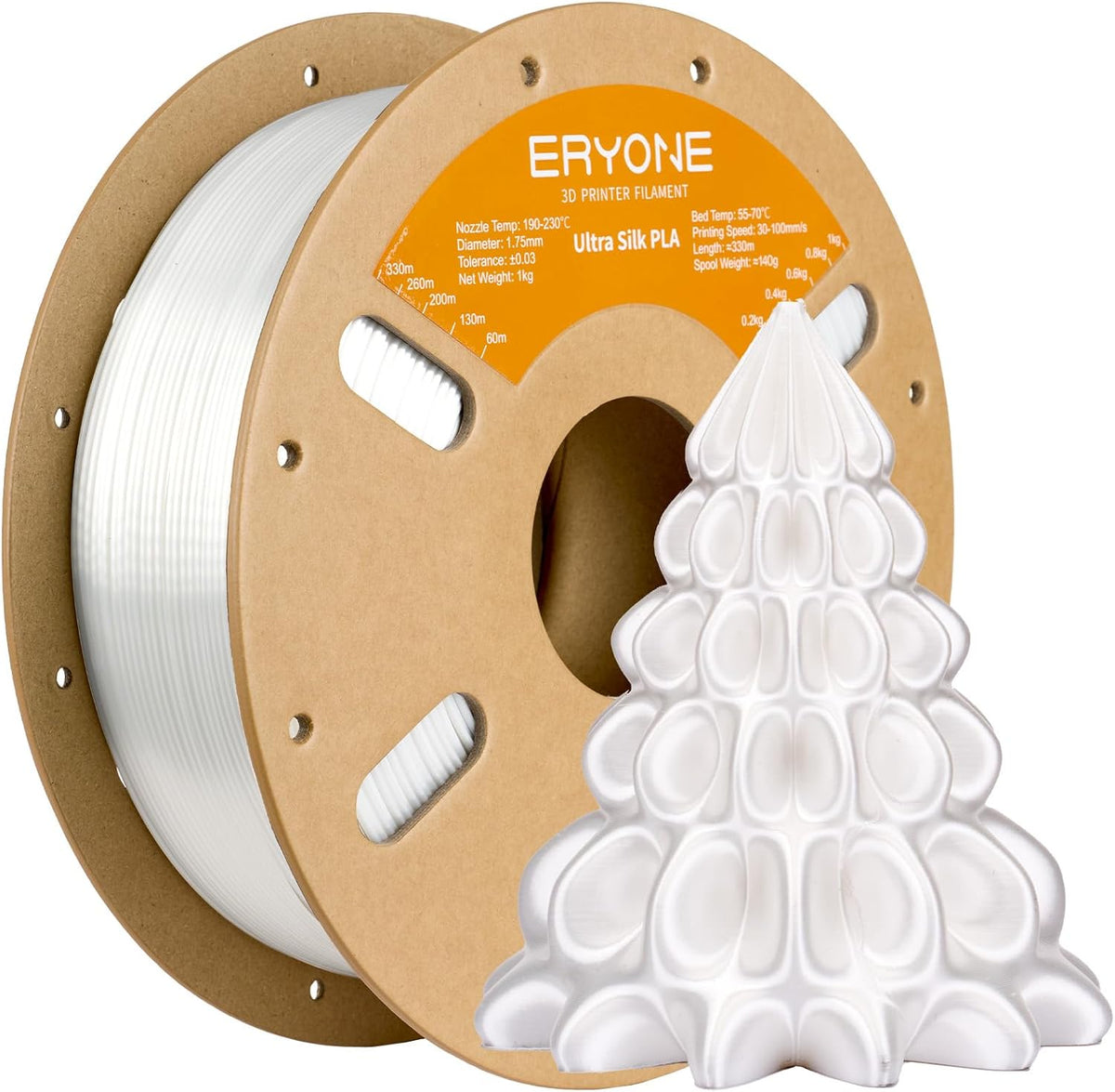 ERYONE Filamento de seda PLA+ de 0.07 in, brillante para impresora...