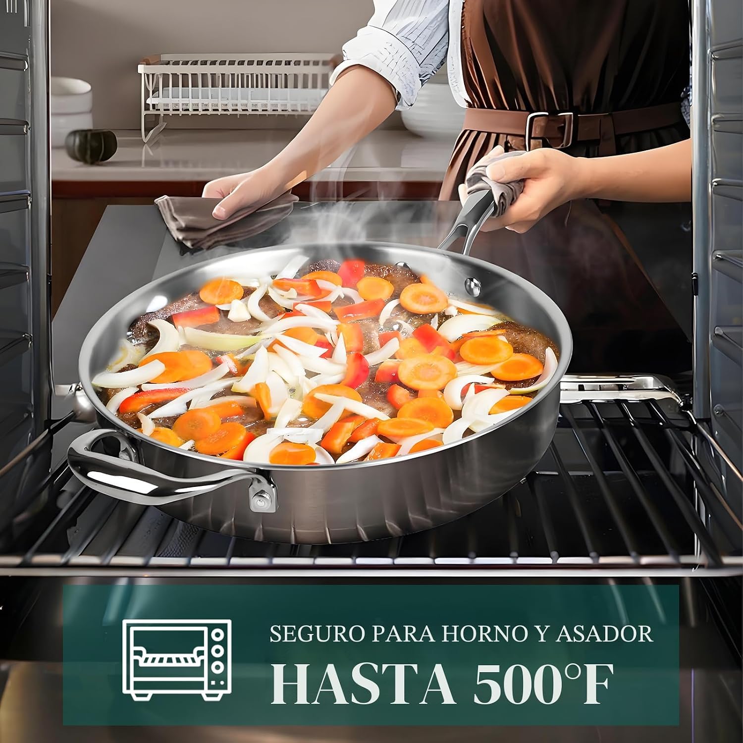 EWFEN Juego de ollas y sartenes, juego de utensilios de cocina de a...