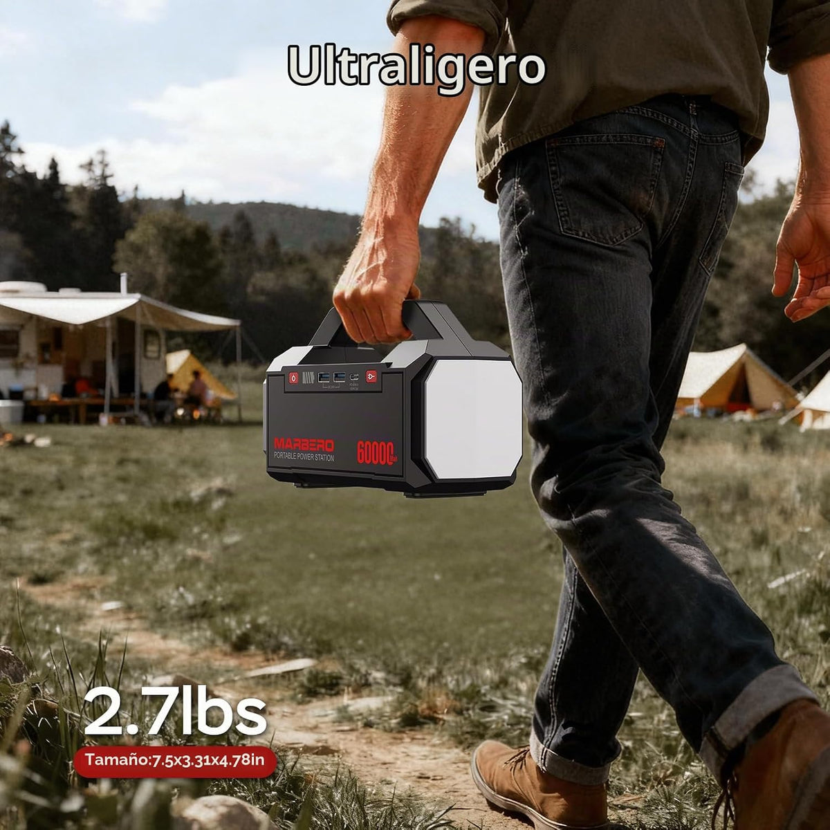 MARBERO Estación de energía portátil de 222 Wh, cargador portátil,...