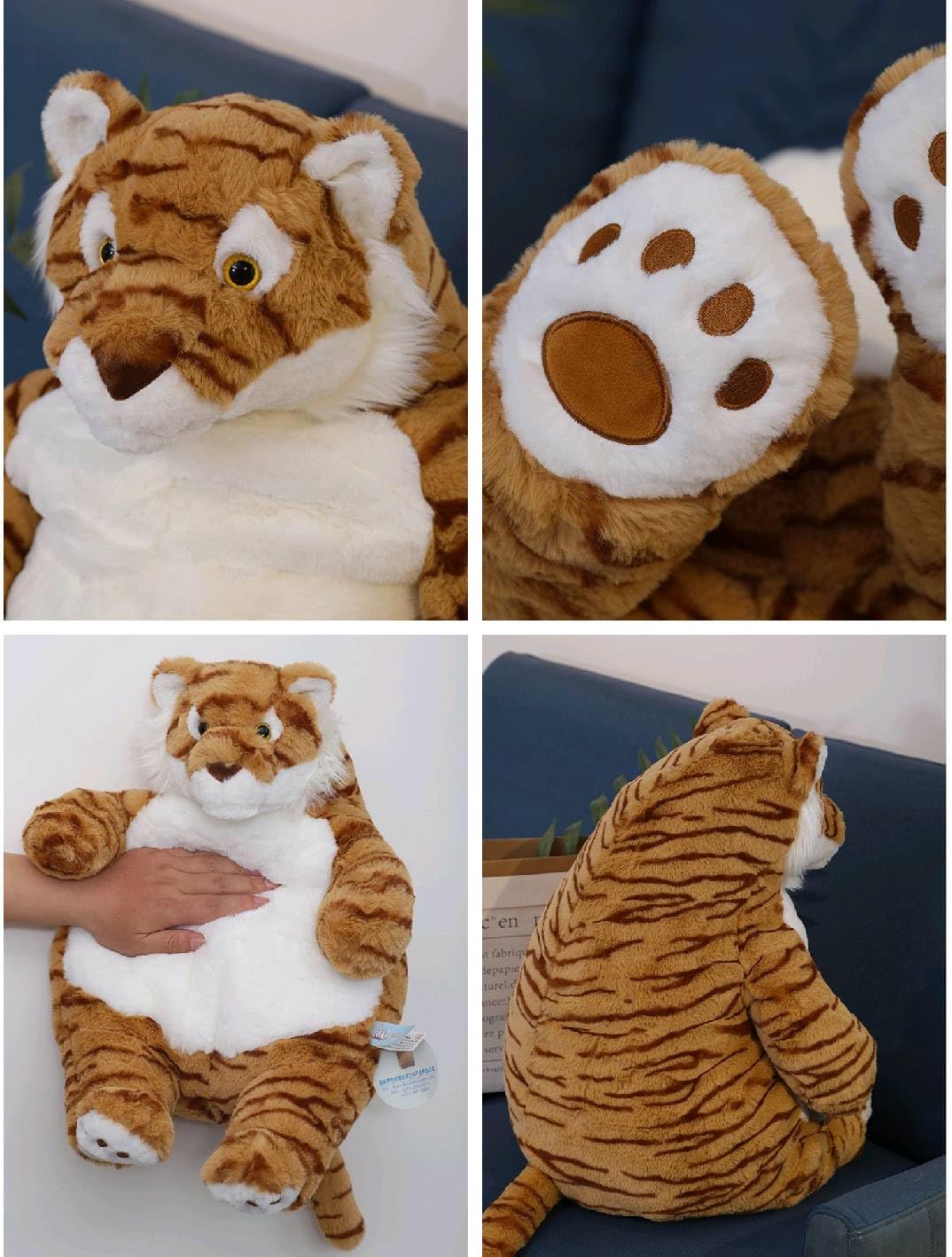 ARELUX Almohada de Peluche de Tigre Grande Animal de Peluche Rellen...