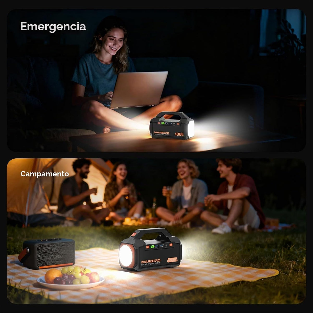MARBERO Generador solar de 177.6Wh Estación de energía portátil par...