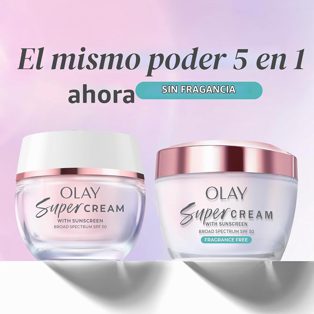 Olay Super Cream con protector solar SPF 30, hidratante facial lige...