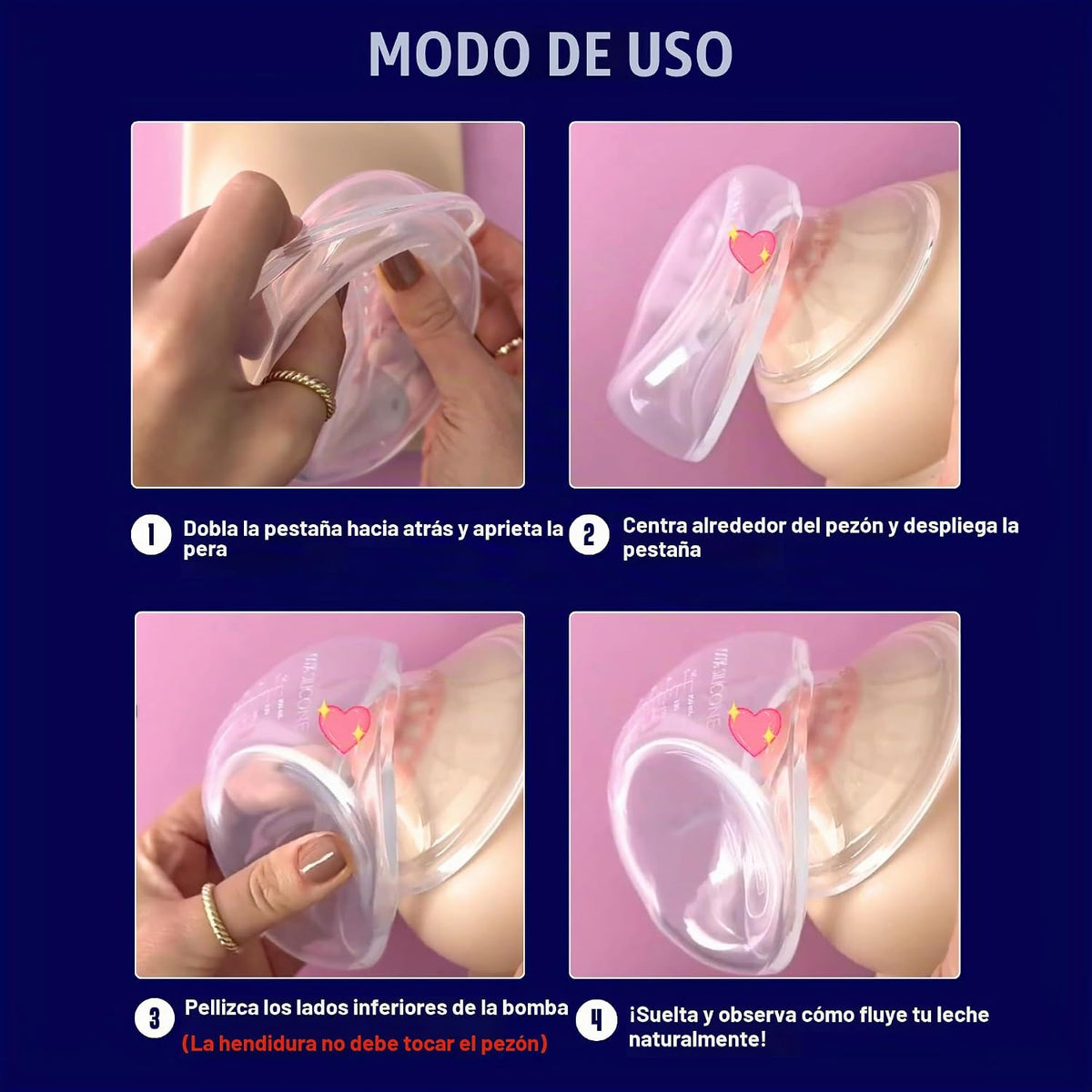 MUU Taza colectora de extractor de leche manual para lactancia mate...