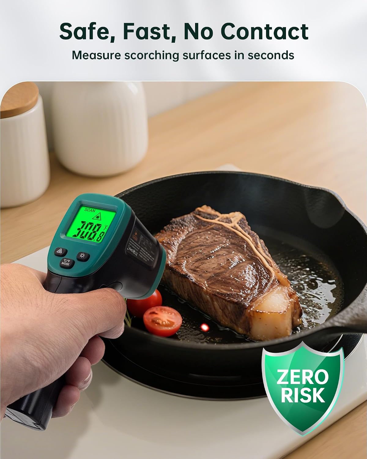 ERICKHILL ROOKCORE Termómetro infrarrojo -50 ℃ ~ 600 ℃ Emisividad a...