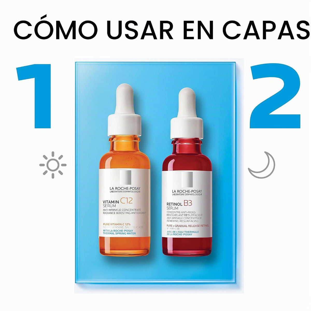 La Roche-Posay Suero puro de Vitamina C al 12% para cara con ácido...