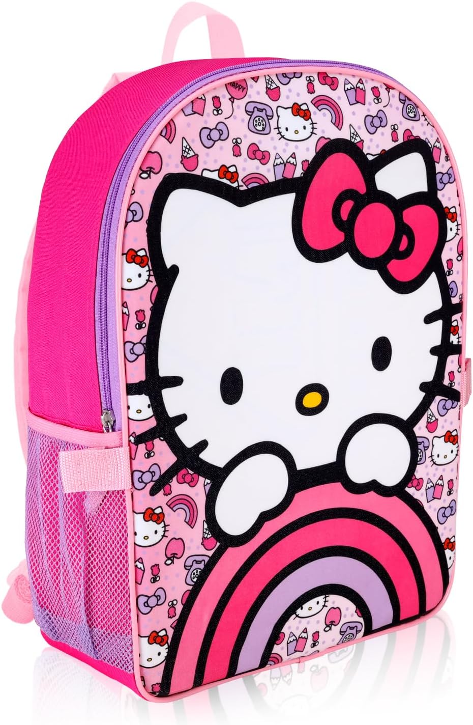 Hello Kitty - Mochila con bolsa de almuerzo, juego de 5 piezas, bol...