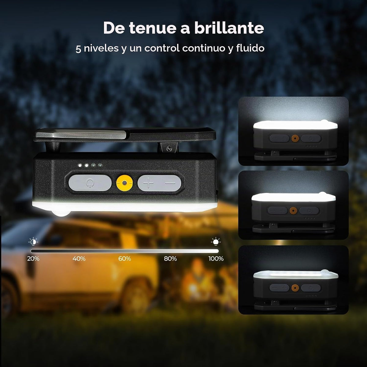 BougeRV Camping Light AL01, tienda de campaña recargable para área...
