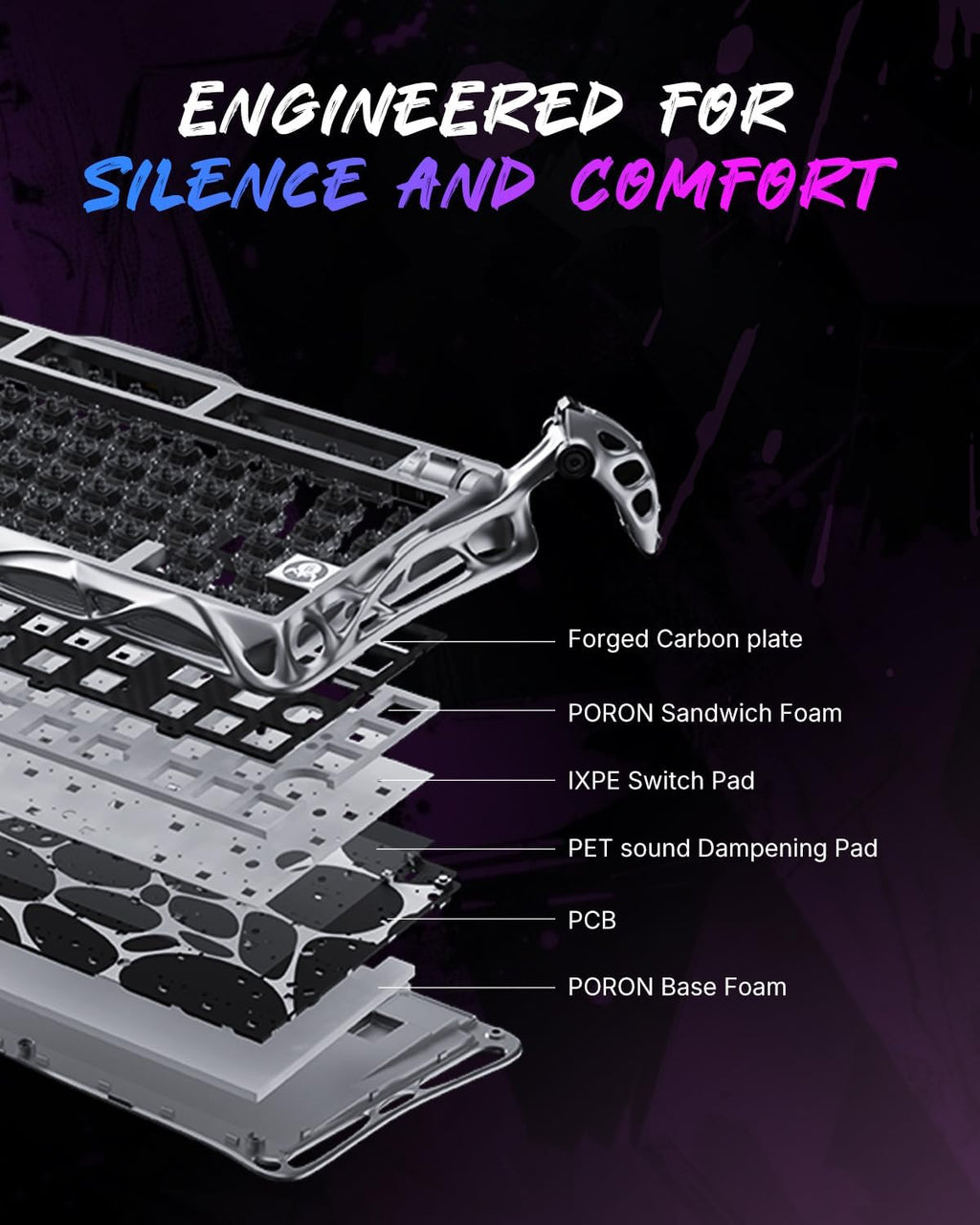GravaStar Mercury V75 PRO Teclado para juegos con efecto Hall, tecl...
