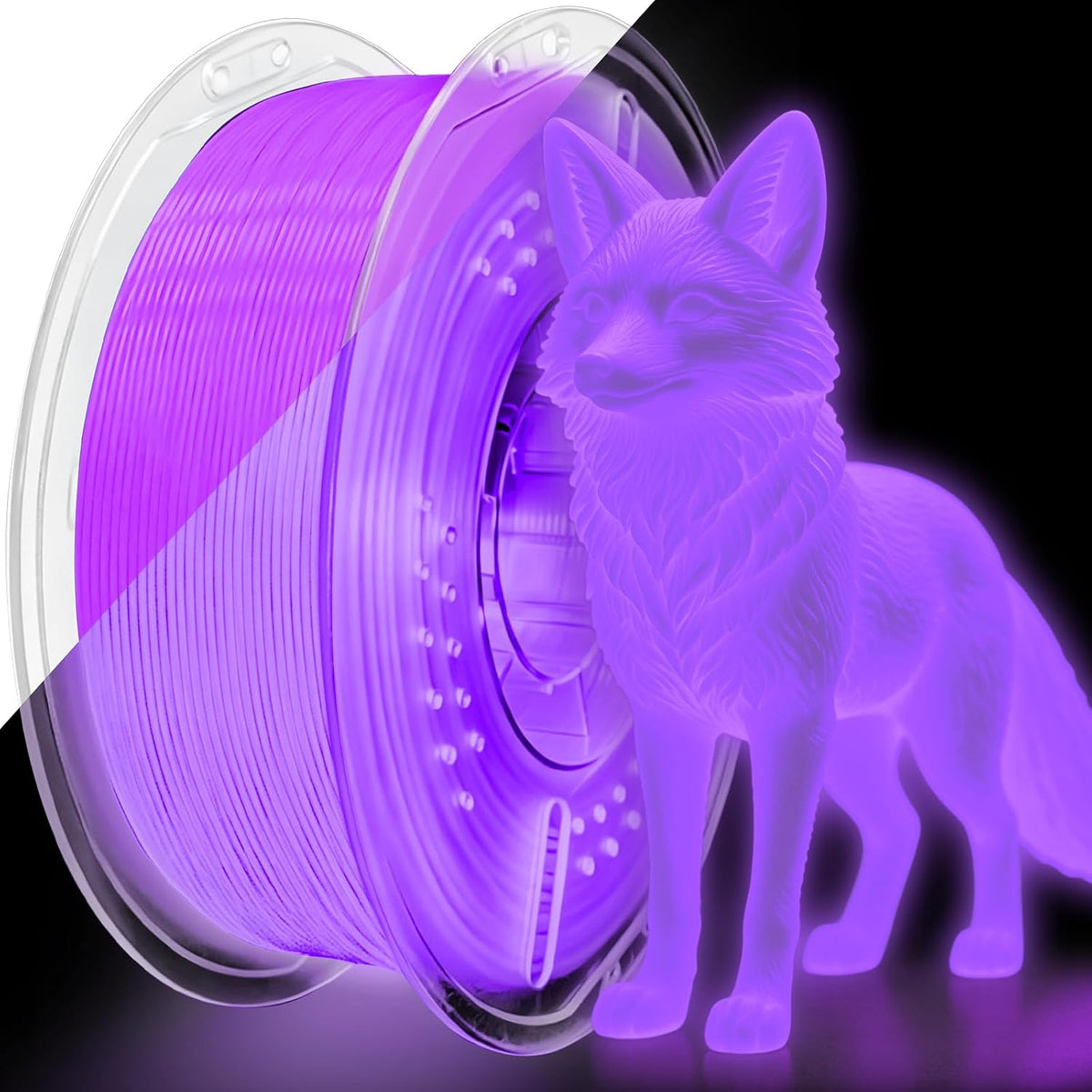 Frucindra Filamento de impresora 3D PLA+ que brilla en la oscuridad...