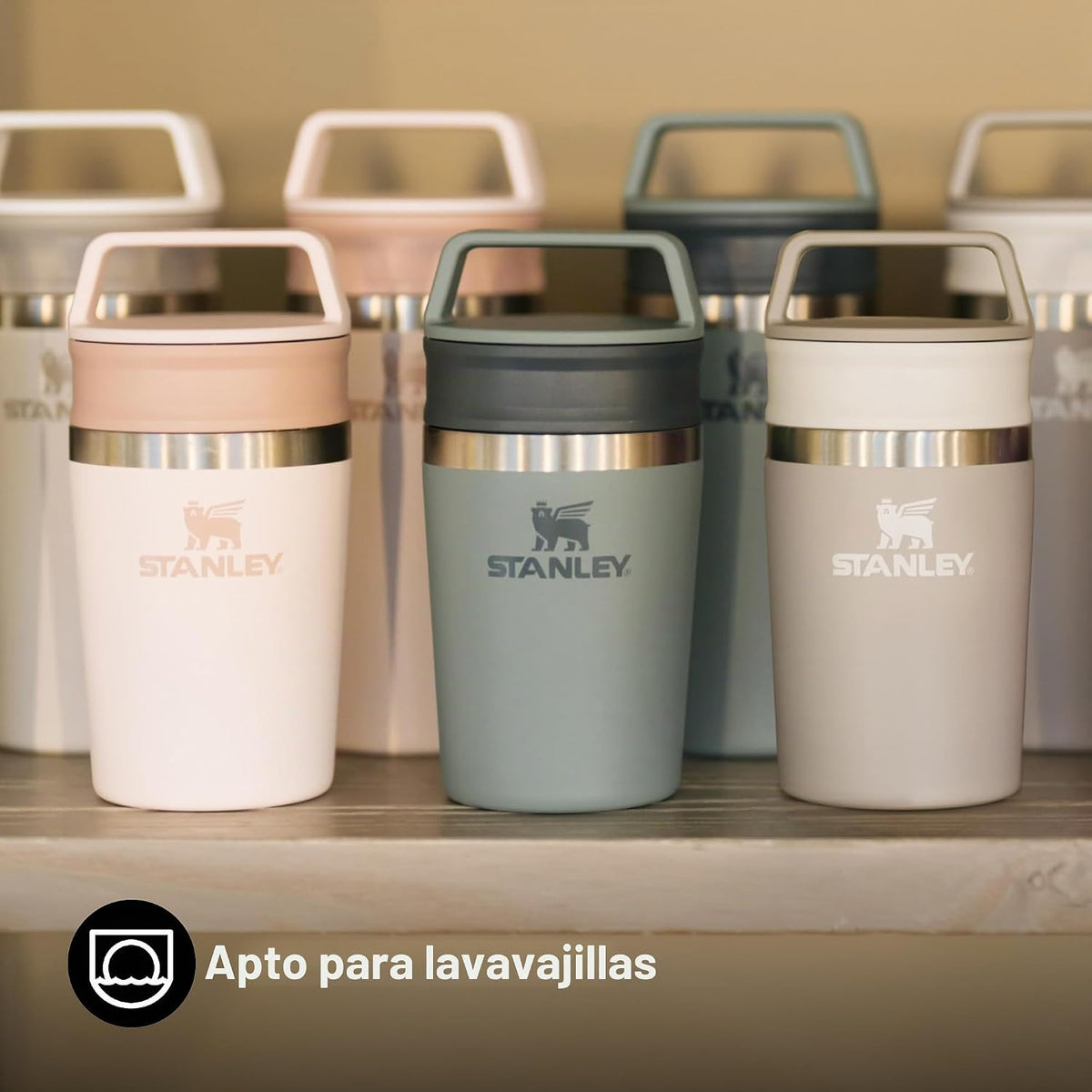 STANLEY 1913 Cafe to-Go Taza de Viaje 0.23L - Shale | Mantiene 3 ho...