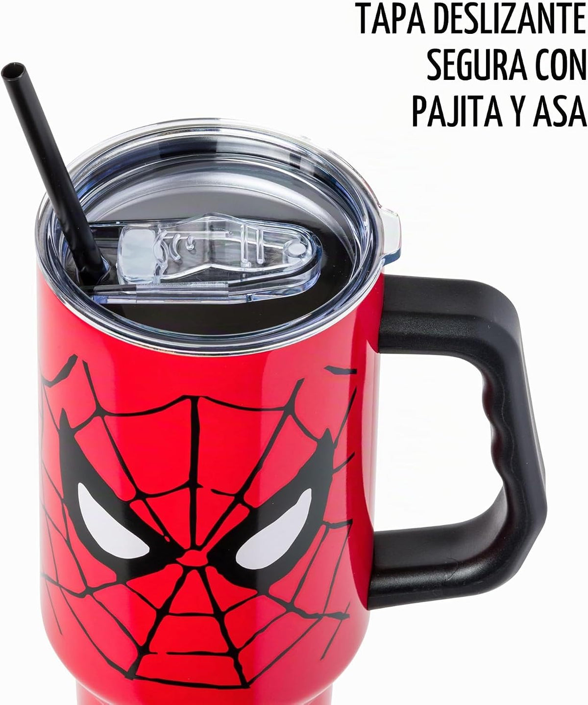 Silver Buffalo Marvel Spider-Man - Vaso de acero inoxidable, 40 onz...