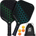JoncAye Juego de 4 o 2 paletas de Pickleball, raquetas de fibra de...