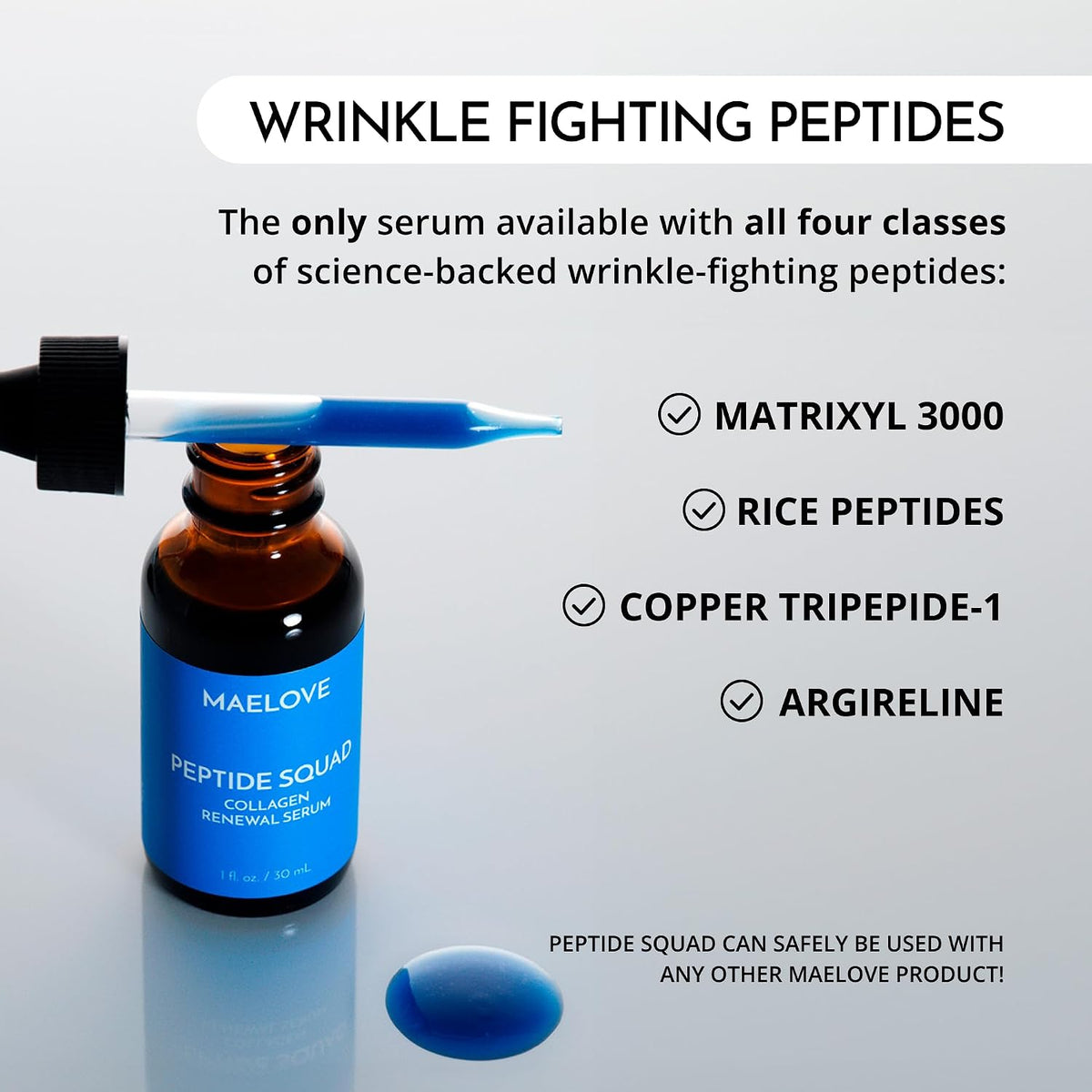 MAELOVE Peptide Squad - Suero renovador de colágeno con péptidos de...