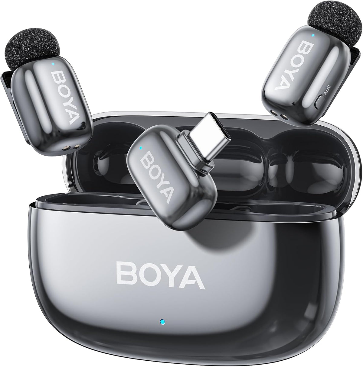 BOYA Mini 2 Micrófono Lavalier Inalámbrico para iPhone 15-17\/Andro...