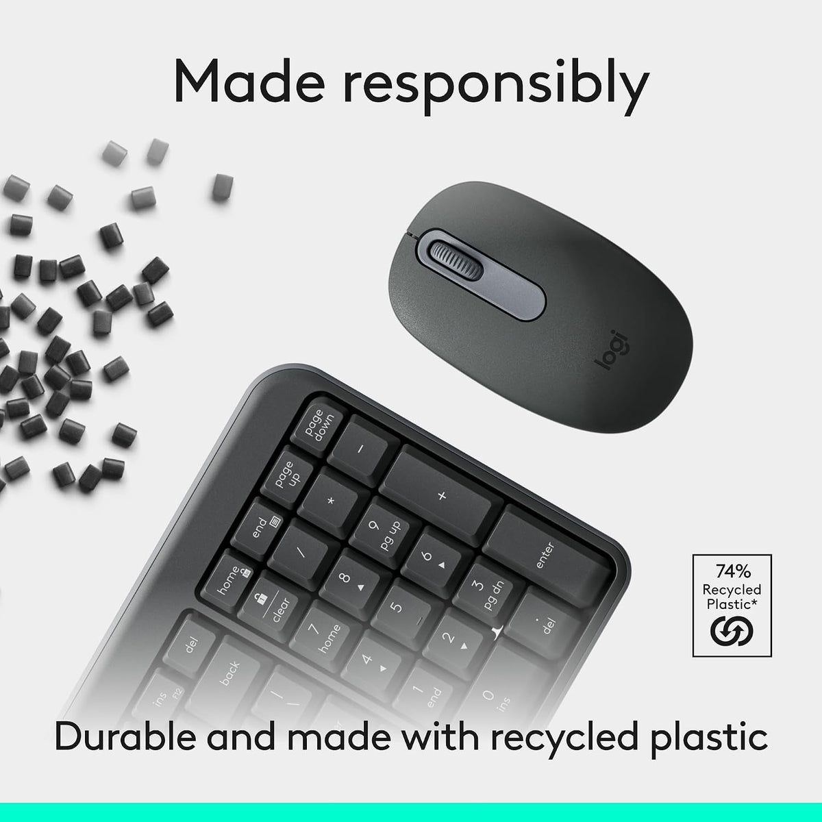 Logitech MK250 Combo de teclado y mouse inalámbricos Bluetooth - Gr...