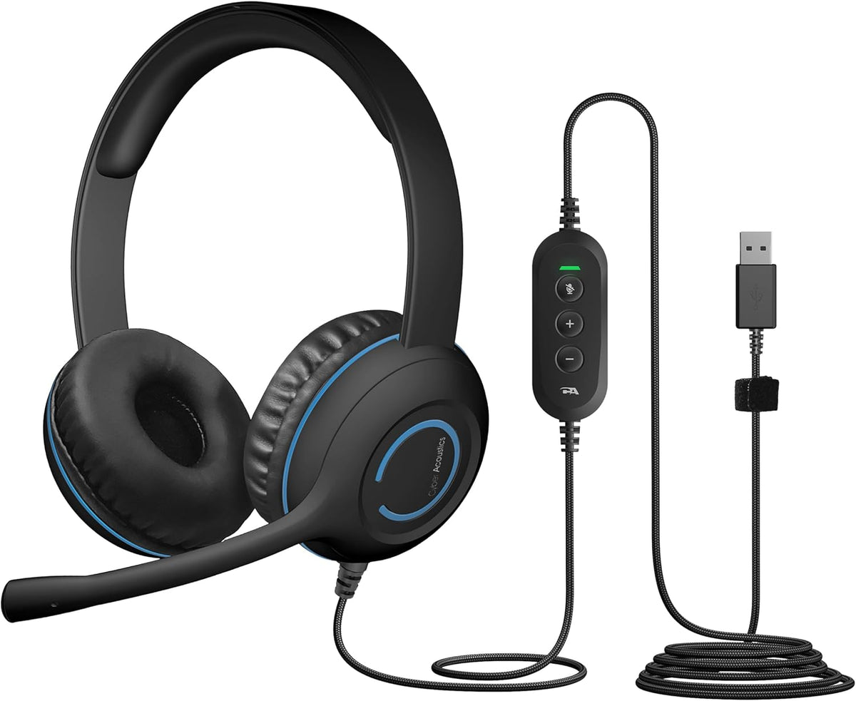 Cyber Acoustics Auriculares estéreo USB (AC-5008-10) \u2013 Comunic...