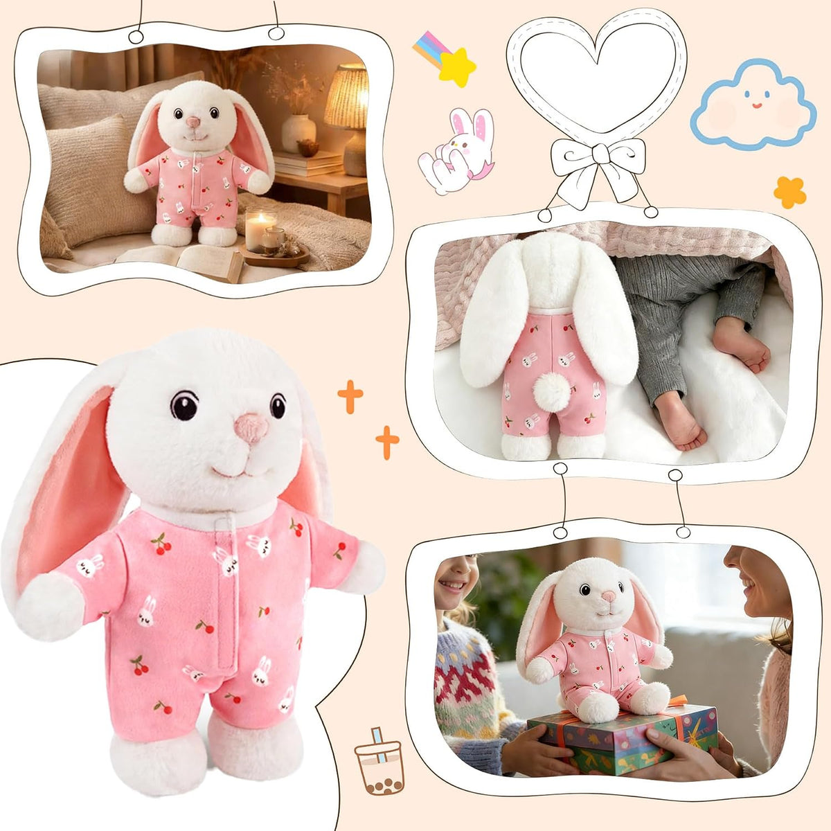 okegztoa Animal de peluche con ropa, disfraz de disfraz suave para...