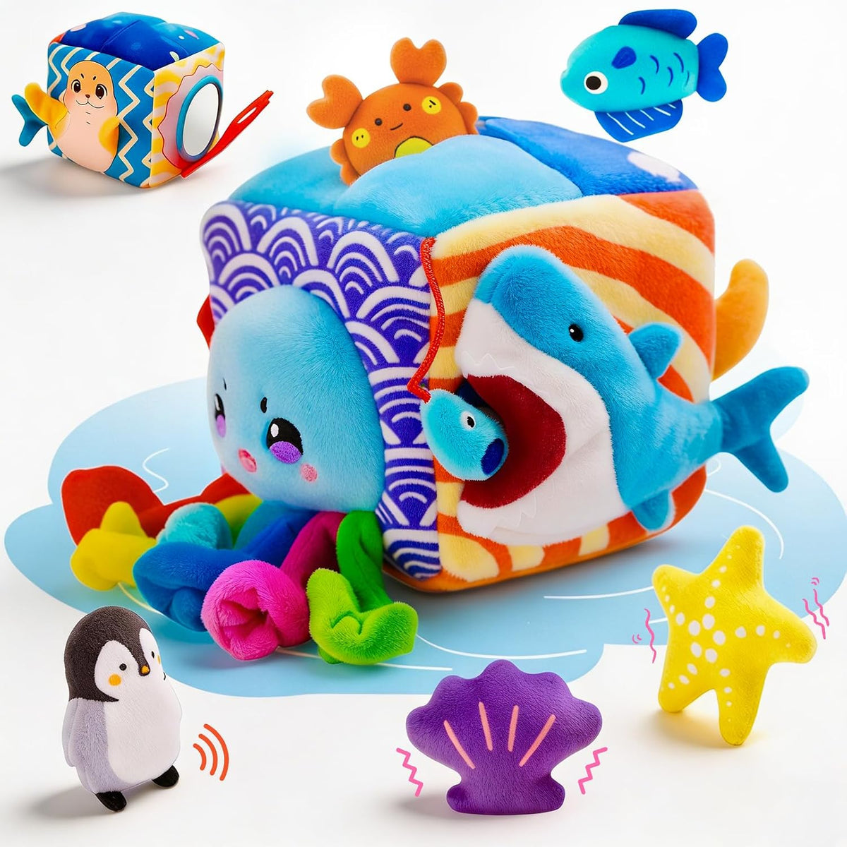 SAIMAND Juguetes para bebés de 6 a 12 meses \u2013 Caja suave miste...