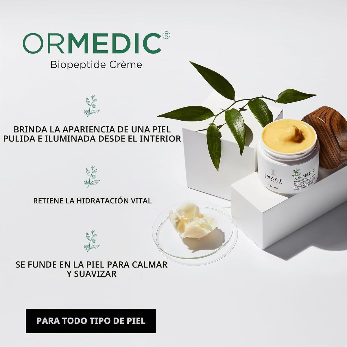 IMAGE Skincare ORMEDIC Biopeptide Crème, 2oz - Hidratante facial |...