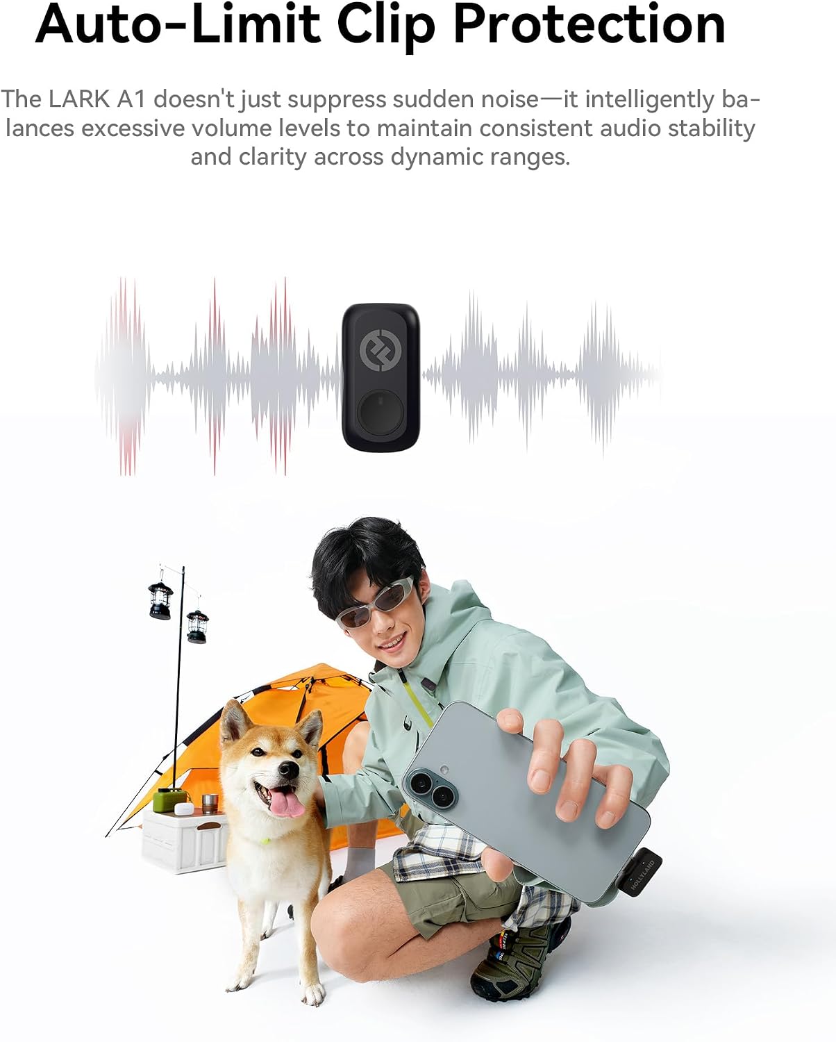 Hollyland Lark A1 Mini micrófono inalámbrico para iPhone y Android,...