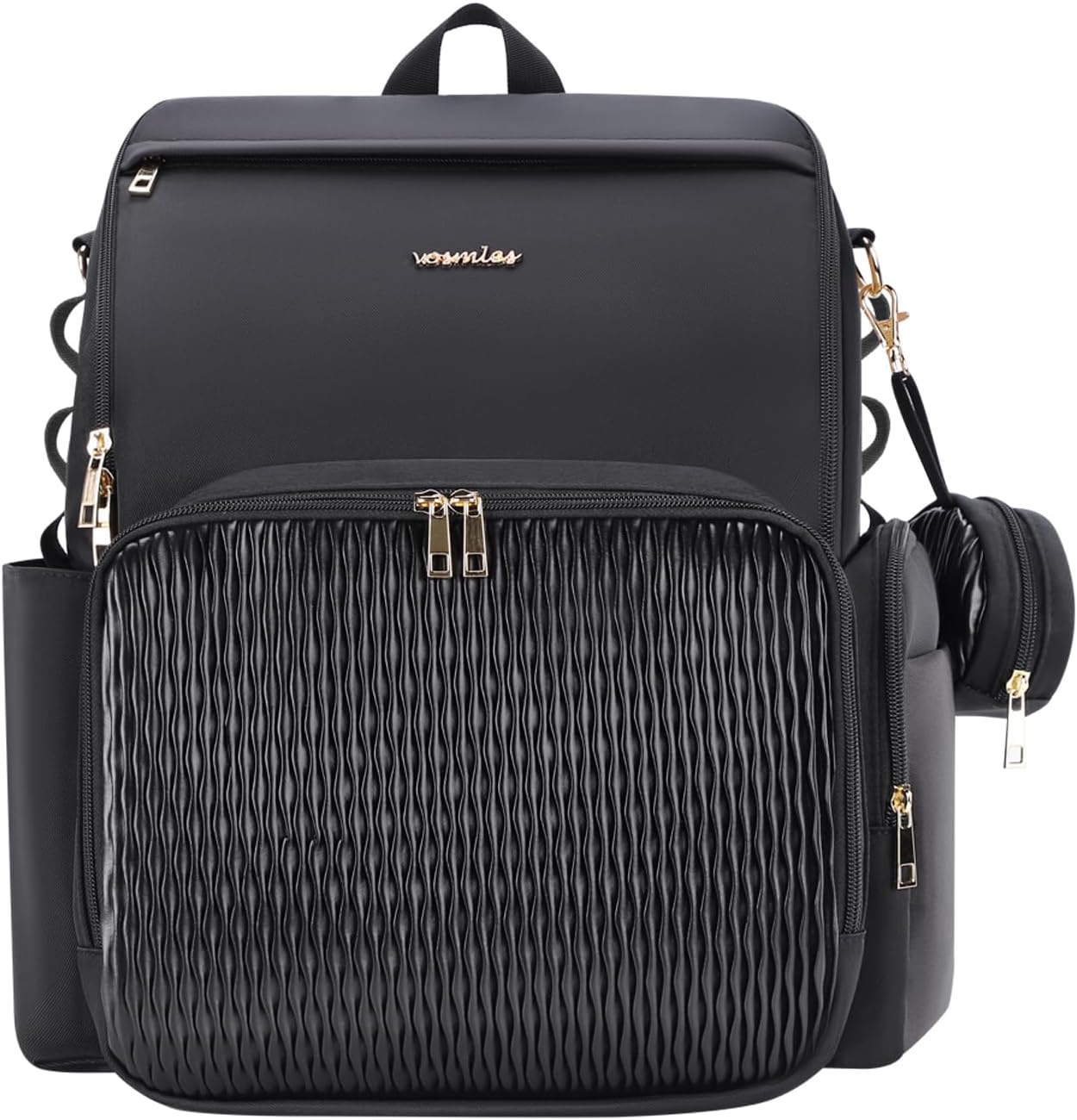 vosmles Elegante bolsa de pañales para bebé, bolsa de bebé con camb...
